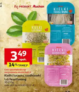 Auchan Kiełki lucerny, rzodkiewki lub fasoli mung Auchan oferta