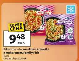 Auchan Krewetki z makaronem pikantne lub czosnkowe Family Fish oferta