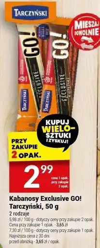 Twój Market Kabanosy Exclusive GO! Tarczyński oferta