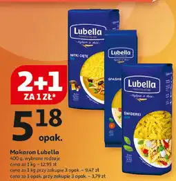 Auchan Makaron Lubella różne rodzaje oferta