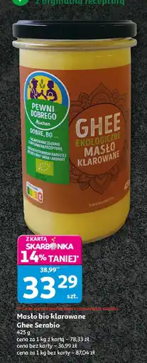 Auchan Masło bio klarowane Ghee Serabio oferta