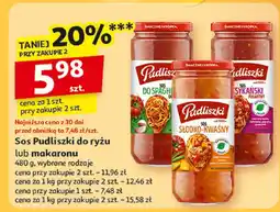 Auchan Sos Pudliszki do ryżu lub makaronu różne rodzaje oferta
