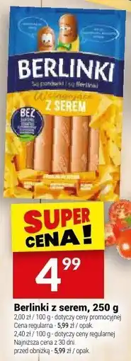 Twój Market Parówki Berlinki z serem oferta