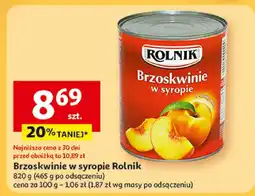 Auchan Brzoskwinie w syropie Rolnik oferta