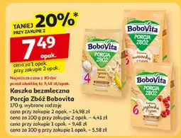 Auchan Kaszka bezmleczna Porcja Zbóż Bobovita oferta