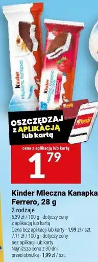 Twój Market Baton Kinder Mleczna Kanapka Ferrero oferta