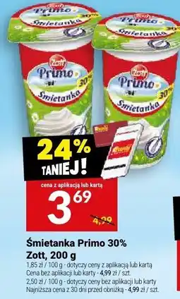 Twój Market Śmietanka Primo 30% Zott oferta