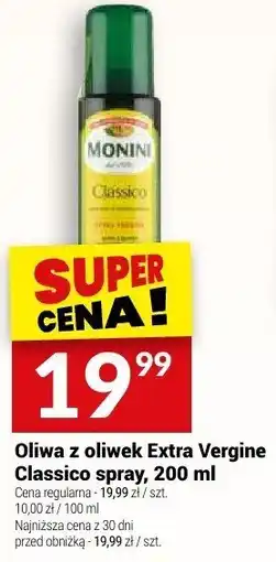 Twój Market Oliwa z oliwek Extra Vergine Classico spray Monini oferta