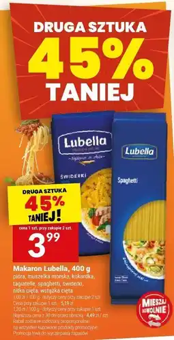 Twój Market Makaron Lubella świderki, tagliatelle, spaghetti, piórdini, nitka cięta, wstążka toskańska oferta