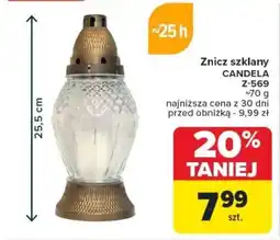 Carrefour Znicz szklany candela z-569 oferta
