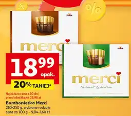 Auchan Bombonierka brązowa Storck Merci oferta