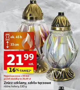 Auchan Znicz szklany 33 cm oferta