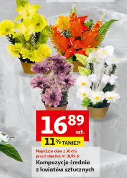 Auchan Kompozycja kwiatów sztucznych średnia oferta