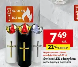 Auchan Świeca led z krzyżem oferta