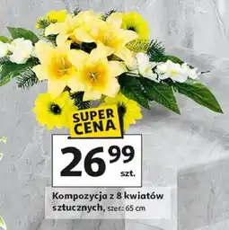 Auchan Kompozycja kwiatów sztucznych 65 cm oferta