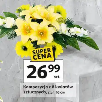 Auchan Kompozycja kwiatów sztucznych 65 cm oferta