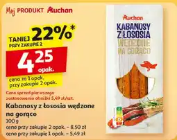 Auchan Kabanosy z łososia Auchan Różnorodne (Logo Czerwone) oferta