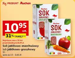Auchan Sok jabłkowo-marchwiowy Auchan oferta