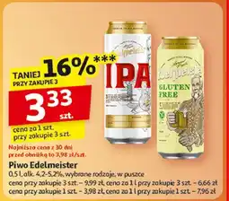 Auchan Piwo Edelmeister Gluten Free oferta