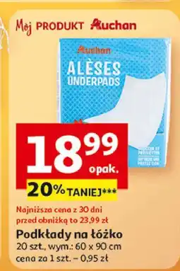 Auchan Podkład higieniczny na łóżko 60 x 90 cm Auchan oferta
