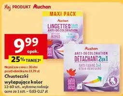 Auchan Chusteczki absorbujące kolor w praniu activ' clean Auchan Różnorodne (Logo Czerwone) oferta