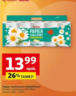 Auchan Papier toaletowy rumiankowy Auchan oferta