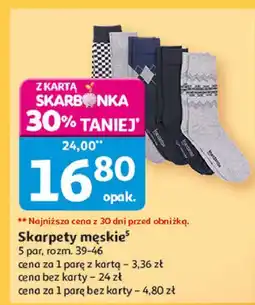 Auchan Skarpetki męskie oferta
