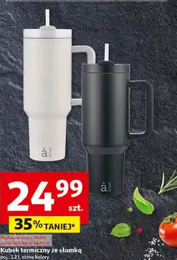 Auchan Kubek termiczny ze słomką 1.2 l oferta