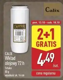 ALDI Wkład olejowy do znicza 72 h 220 g Calix oferta