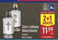 ALDI Znicz szklany dekorowany oferta