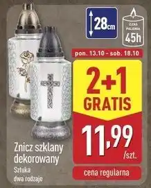 ALDI Znicz szklany dekorowany oferta
