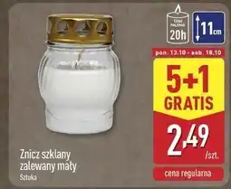 ALDI Znicz szklany zalewany mały oferta