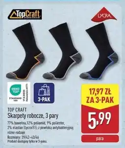 ALDI Skarpety męskie 43/46 Top Craft oferta