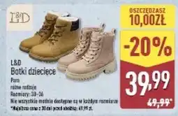ALDI Botki dziecięce 30-36 L&D oferta