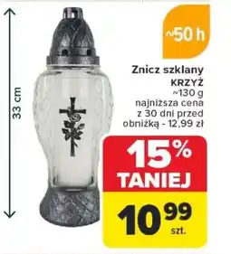 Carrefour Znicz szklany krzyż oferta