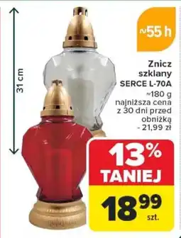 Carrefour Znicz szklany serce l-70a oferta