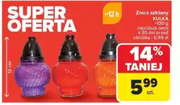 Carrefour Znicz szklany kulka oferta