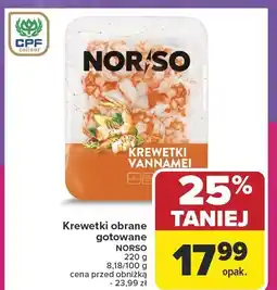 Carrefour Market Krewetki obrane gotowane NORSO oferta