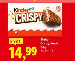 Lidl Batony Kinder Crispy 5-pak oferta
