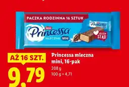 Lidl Batony Princessa mleczna mini 16-pak oferta