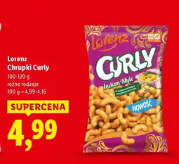 Lidl Chrupki Lorenz Curly różne rodzaje 100-120g oferta