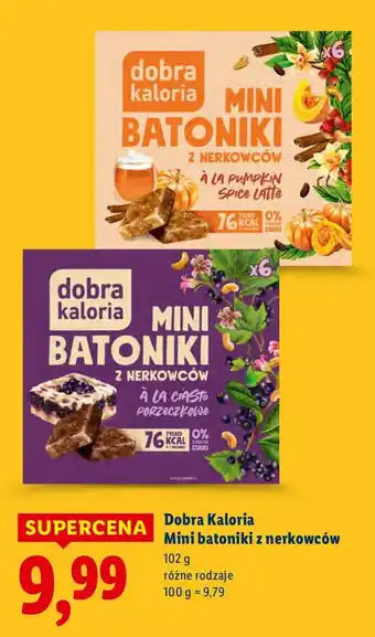 Lidl Mini batoniki z nerkowców Dobra Kaloria oferta