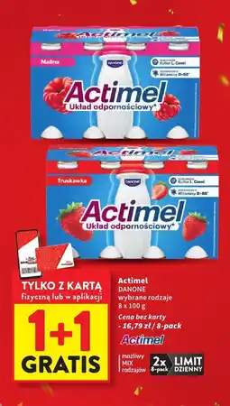 Intermarche Napój mleczny Actimel Danone malina, truskawka oferta