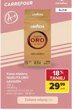 Carrefour Kawa mielona Lavazza Qualità Oro oferta