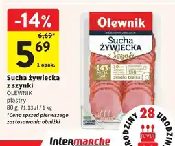 Intermarche Sucha żywiecka z szynki Olewnik plastry oferta