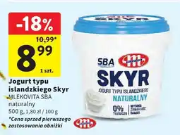 Intermarche Jogurt typu islandzkiego Skyr Mlekovita SBA naturalny oferta