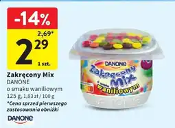 Intermarche Jogurt Zakręcony Mix Danone o smaku waniliowym oferta
