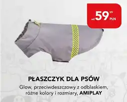 AquaelZOO Płaszczyk dla psów glow, przeciwdeszczowy z odblaskiem amiplay oferta