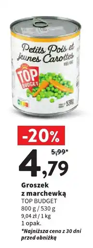 Intermarche Groszek z marchewką TOP BUDGET oferta