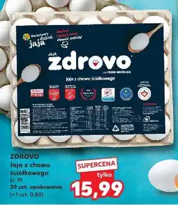 Kaufland Jajka z chowu ściółkowego kl. M 20 szt. Zdrovo oferta